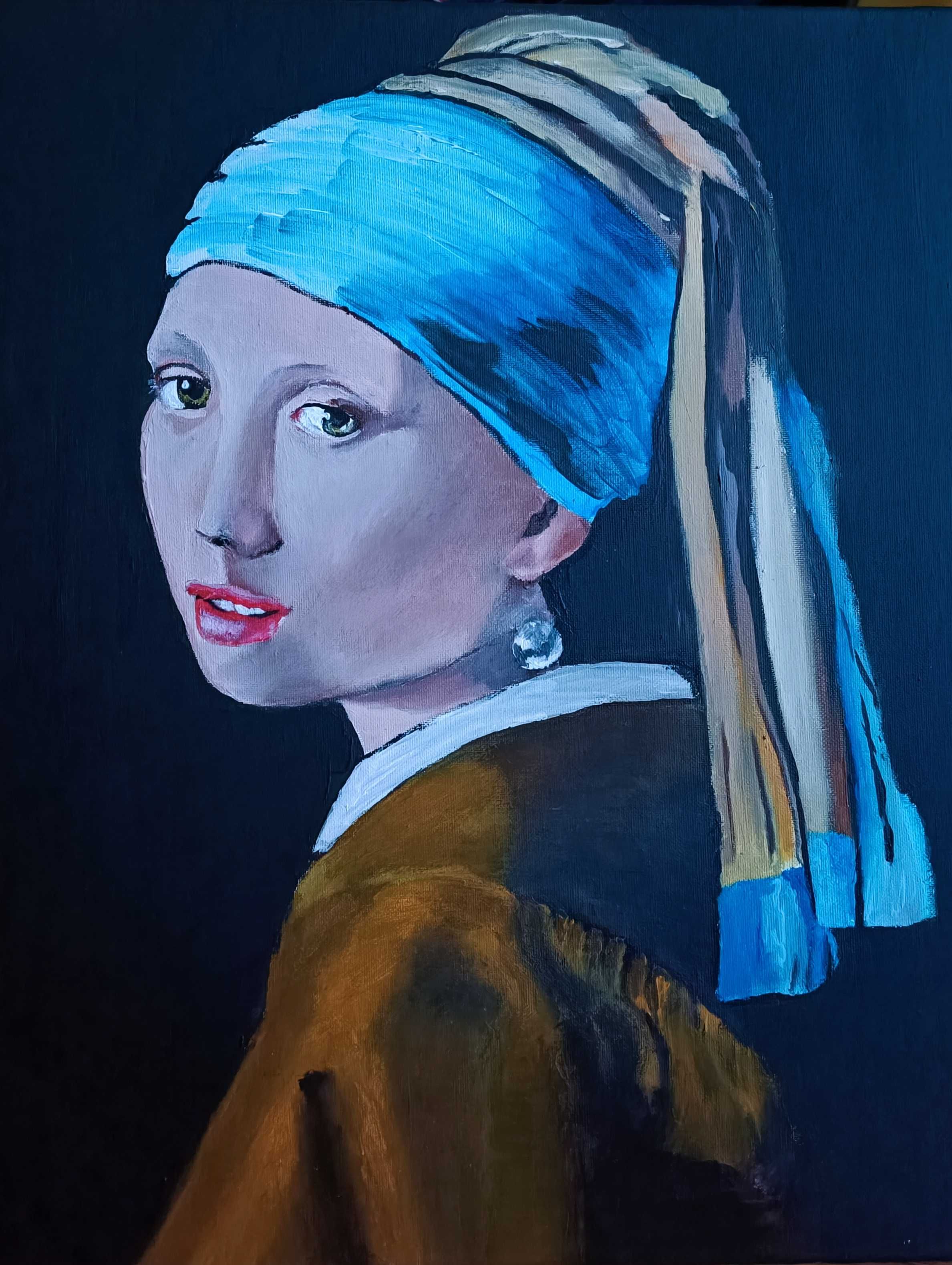 Interpretacja Dziewczyna z perłą Vermeera 40x50 cm