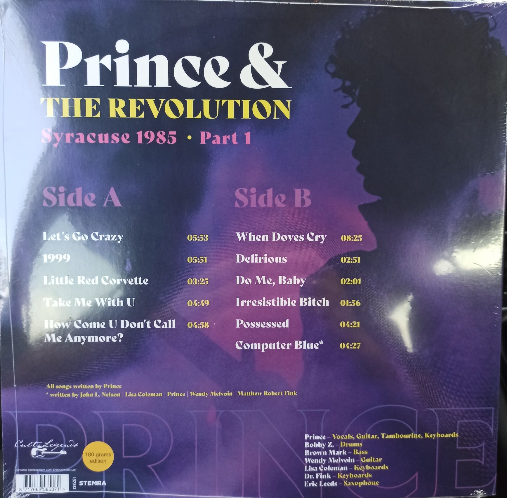 Prince & The Revolution Syracuse 1985 Part 1 płyta winylowa folia