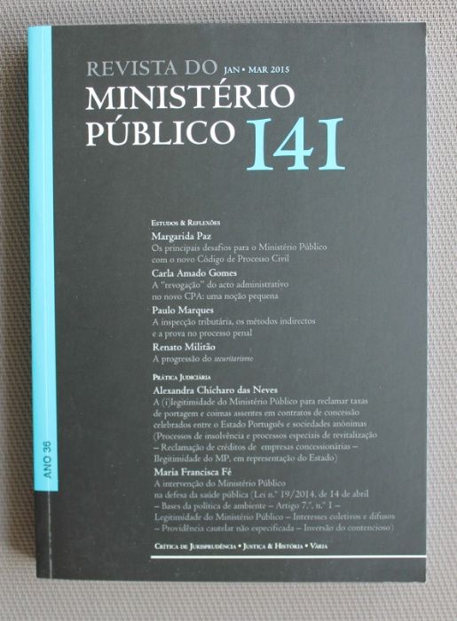 Revistas de 2015 do Ministério Público n.º 141, 142, 143 e 144