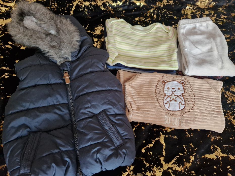 Paka ubranek dla chłopca 68cm jesień