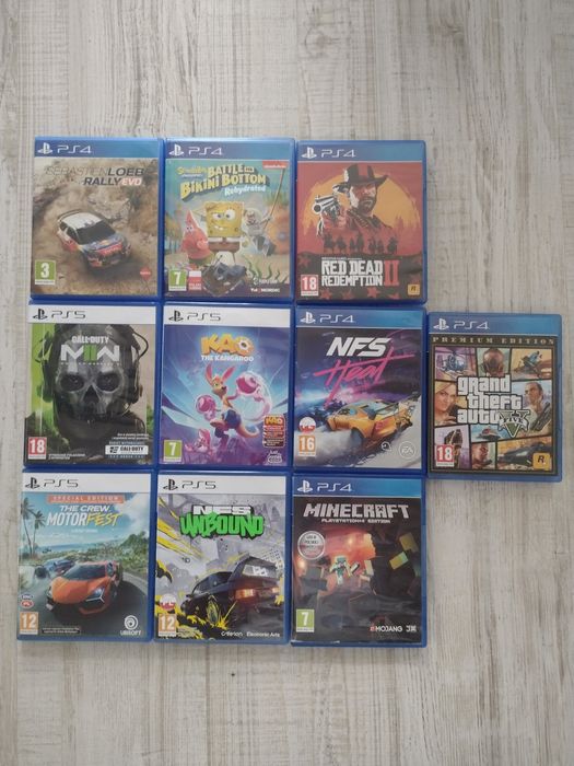 Wyprzedaż kolekcji.Gry  w świetnym stanie na ps5/ps4