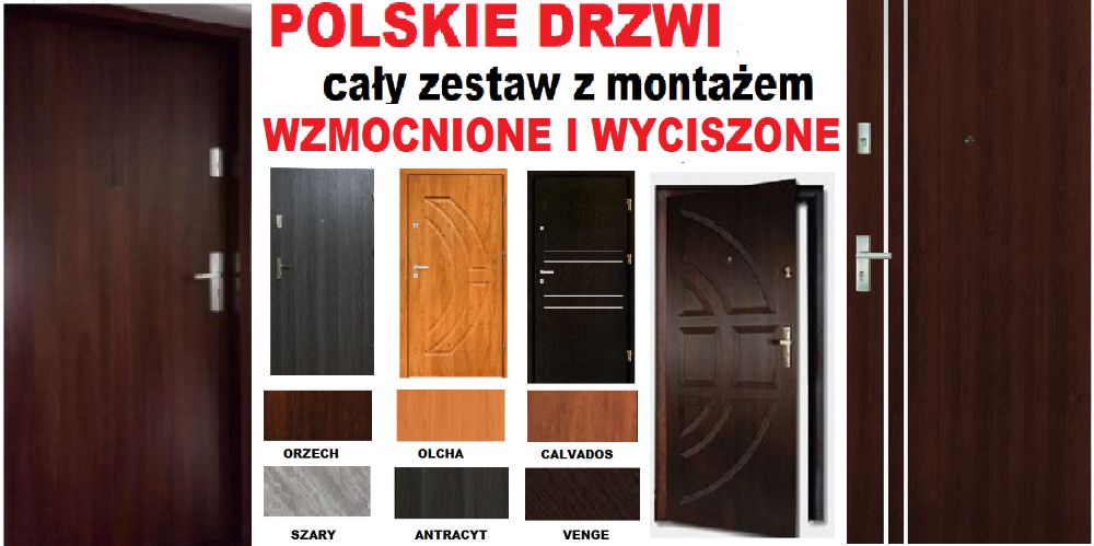 Drzwi wejściowe ZEWNĘTRZNE-wewnętrzne z montażem do mieszkania w bloku