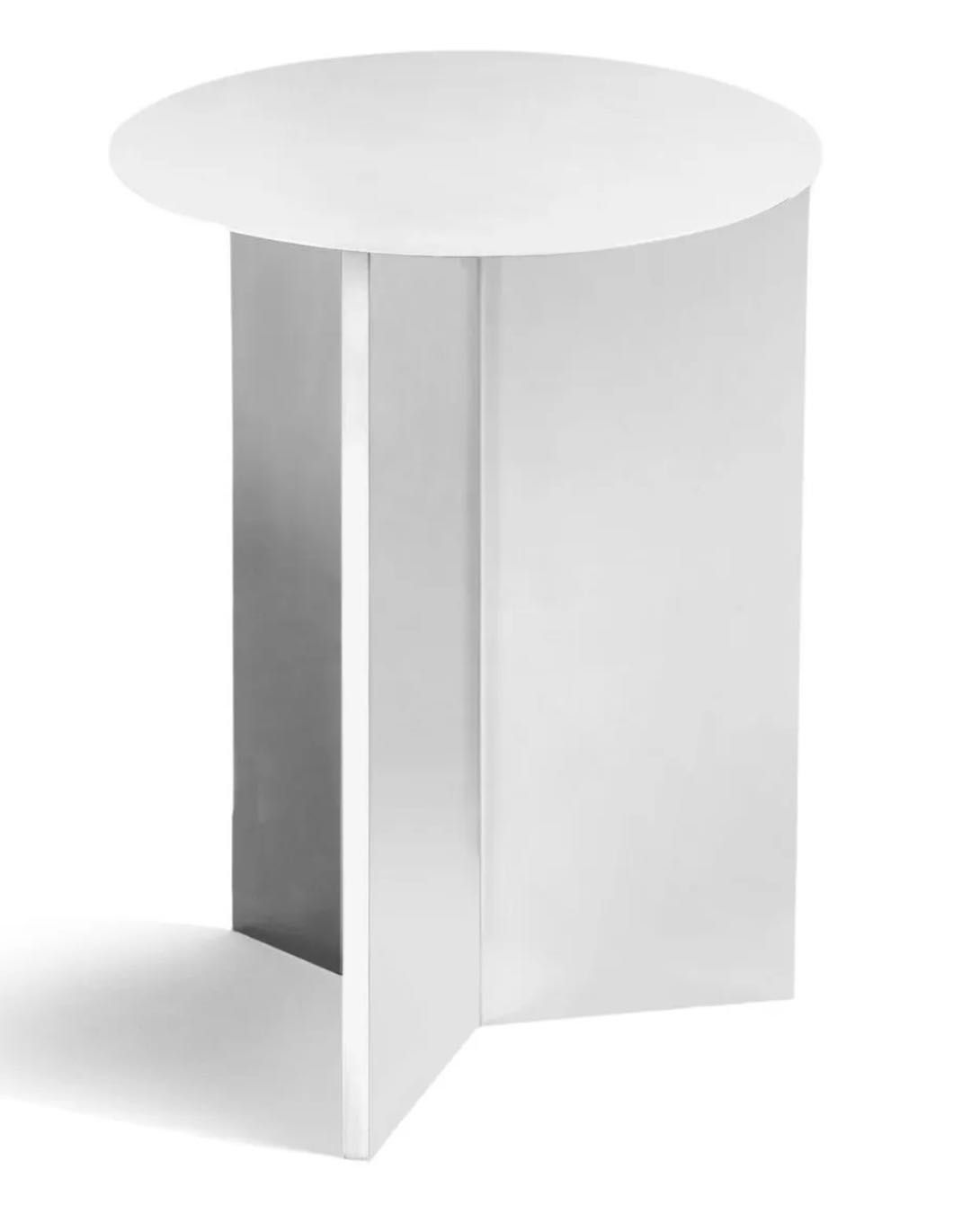 Mesa Hay Slit - Redonda 035 x H47 - Aço inoxidável polido espelhado