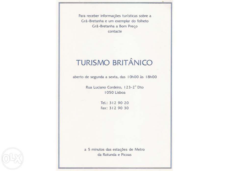 2 Postais do turismo britanico (Portes Incluídos)