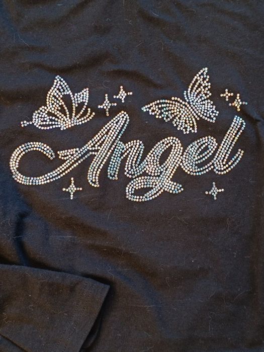 Bluzka krótka czarna M bawełna