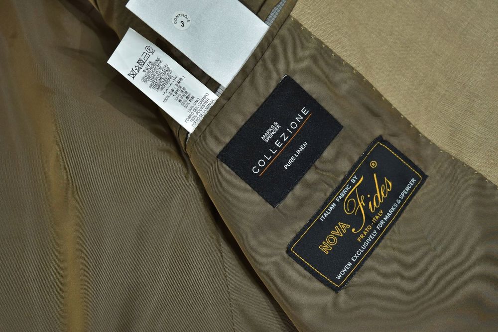 Marks Spencer Woven By The Sun Lniana Marynarka 48