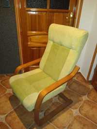 Fotel z listwą, zielony