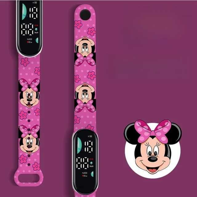 Relógio Digital Disney Minnie Mickey Donald Margarida Pateta Pluto