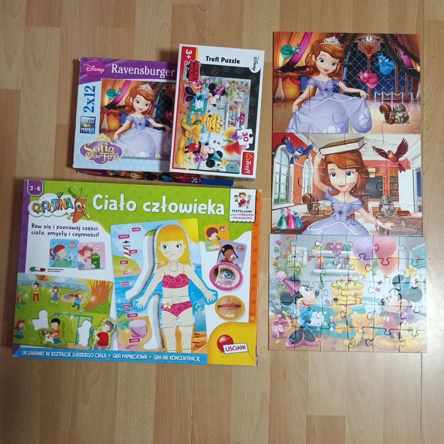 Puzzle księżniczka Zosia i zestaw Ciało człowieka
