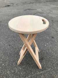 Табурет круглый раскладной стул табуретка дерев'янная складная 50см