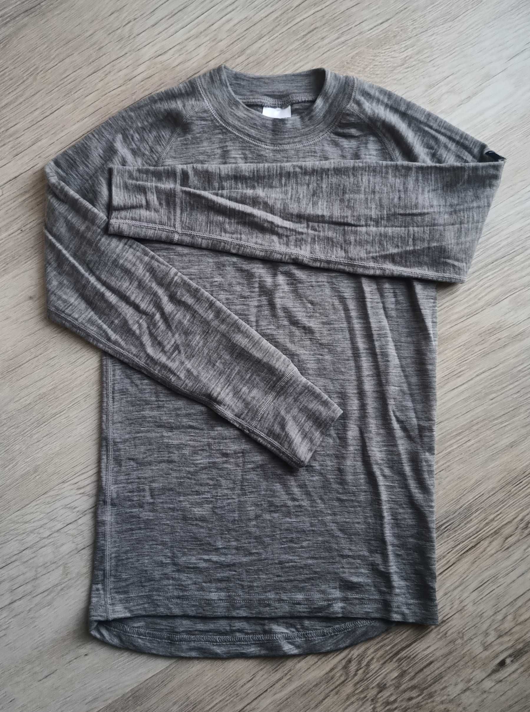 Bluzka termiczna dziecięca z długim rękawem 6-8 lat 100% wełna merino