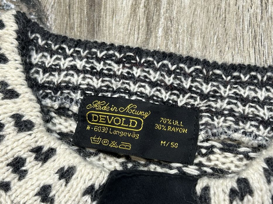 Meski sweter norweski Vintage DEVOLD NORWAG Wełna roz M