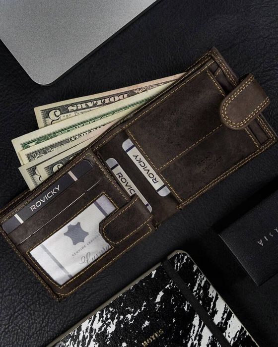 skórzany portfel męski na zatrzask - always wild