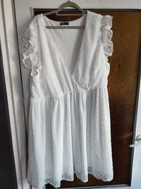 Piekna biała sukienka boho 50 52