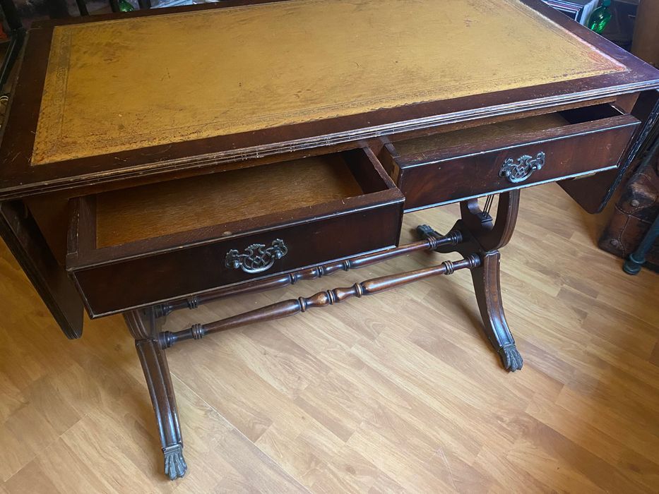 Biurko z przełomu wieku Francja drewno 95x78x50 Bdb