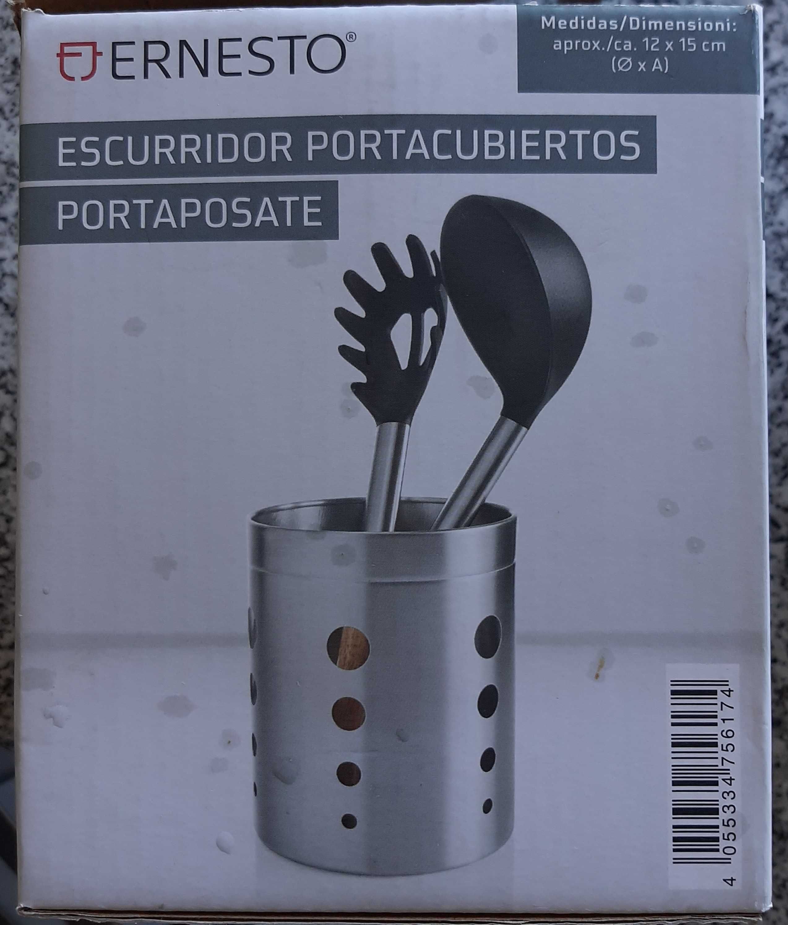 NOVO Porta Utensílios de Cozinha Aço Inox 15cm