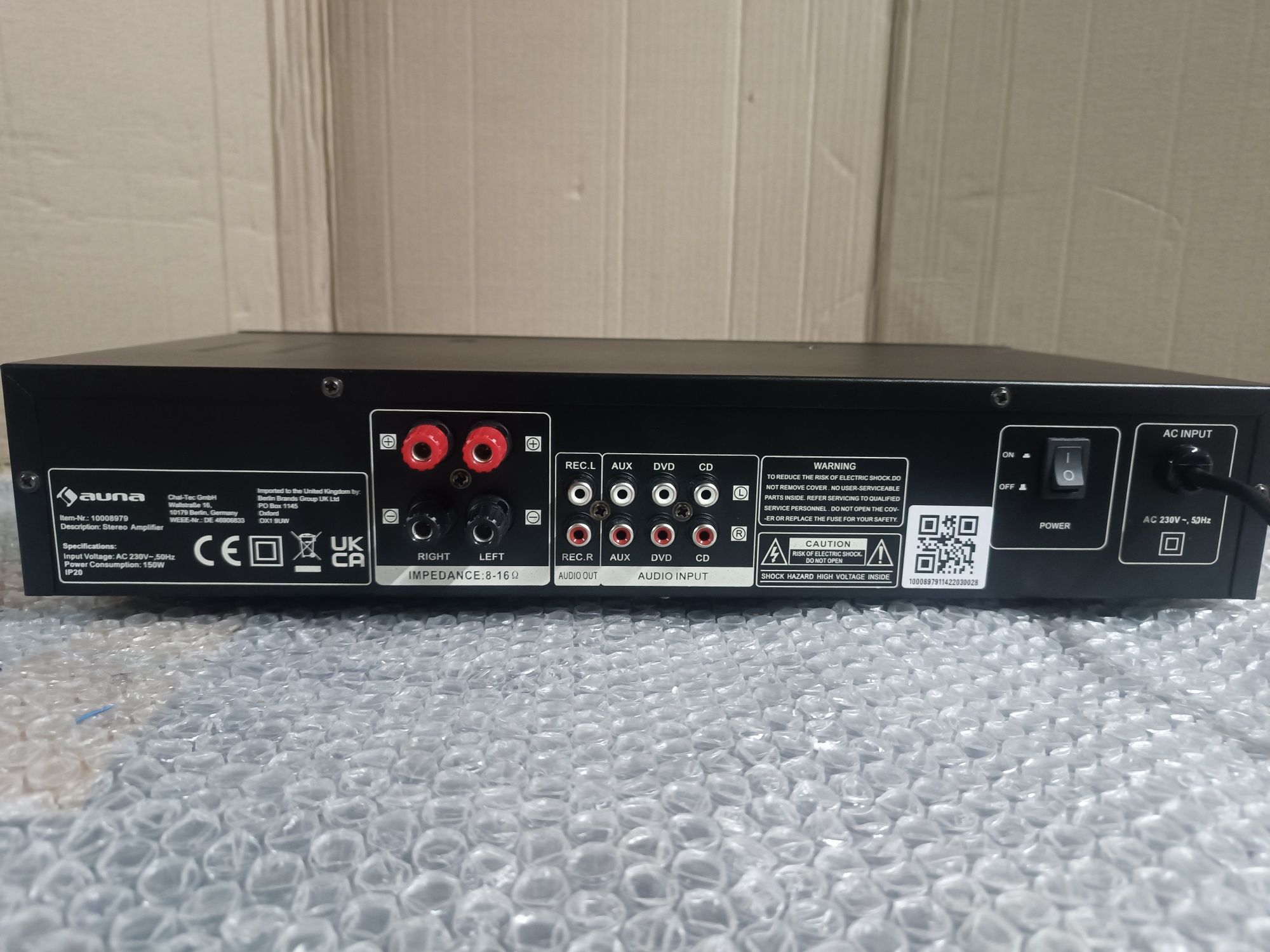 Підсилювач Auna AV2-CD508BT Hi-Fi, чорний