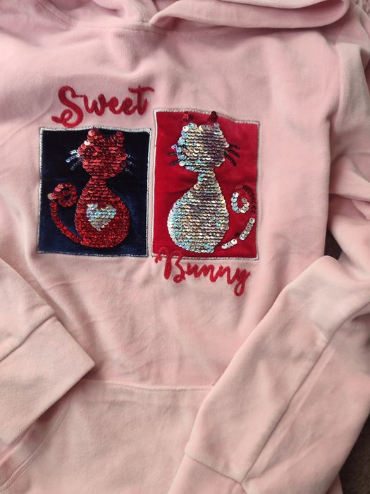 Trzy bluzy dziewczęce 146/152