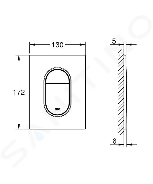 Grohe Arena Cosmopolitan S 2 szt. - Przycisk WC Cool Sunrise 37624GL0