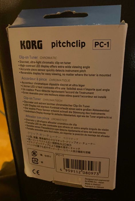 Afinador de clip KORG para guitarra