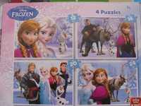 jogo com 4 puzzles - Frozen