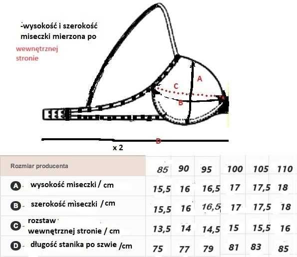 Hana /  wygodny biustonosz bez fiszbin 110B/C  beżowy  usztywniany