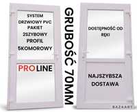 Drzwi sklepowe 90x200 PCV dostępne od ręki dostawa cała Polska