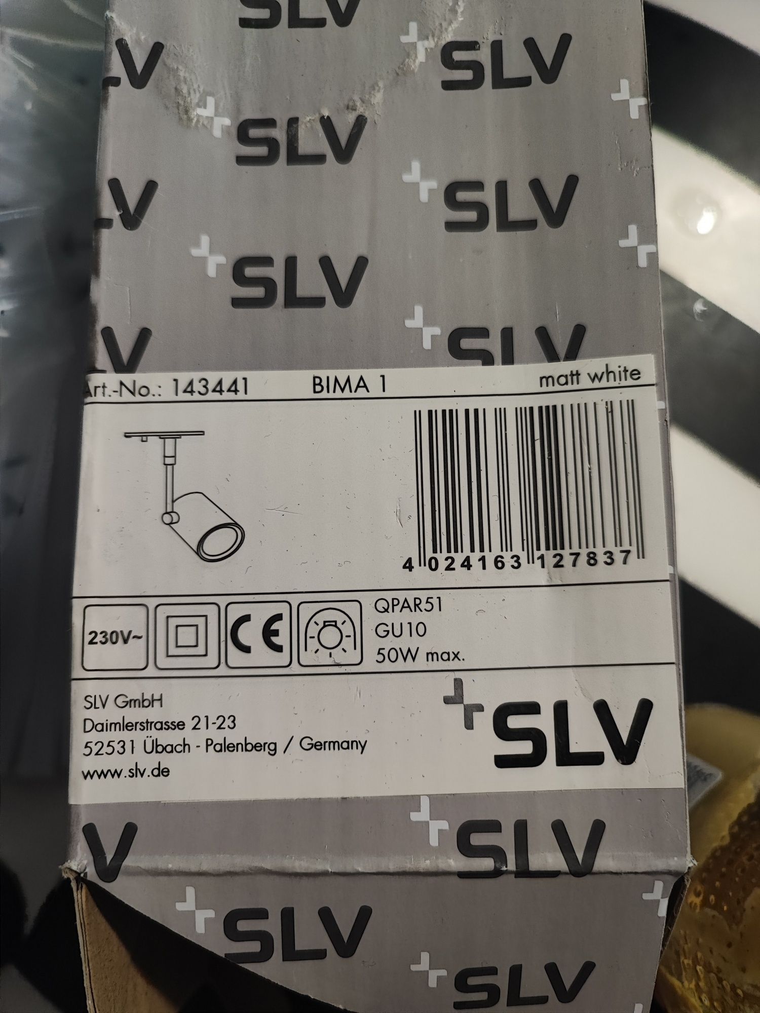 SLV Bima 1 biała z adapterem 143441- Lampa do szynoprzewodu 3sztuki