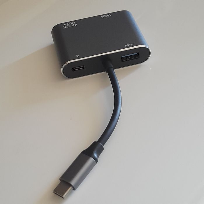 USB Хаб 4 in 1 Адаптер для 4К  HDMI HDTV  VGA  USB 3.0 PD Разветвитель