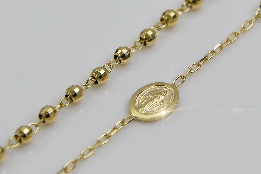 Złoty różaniec 14k łańcuszek włoski "Dolce Gabbana" rc001y