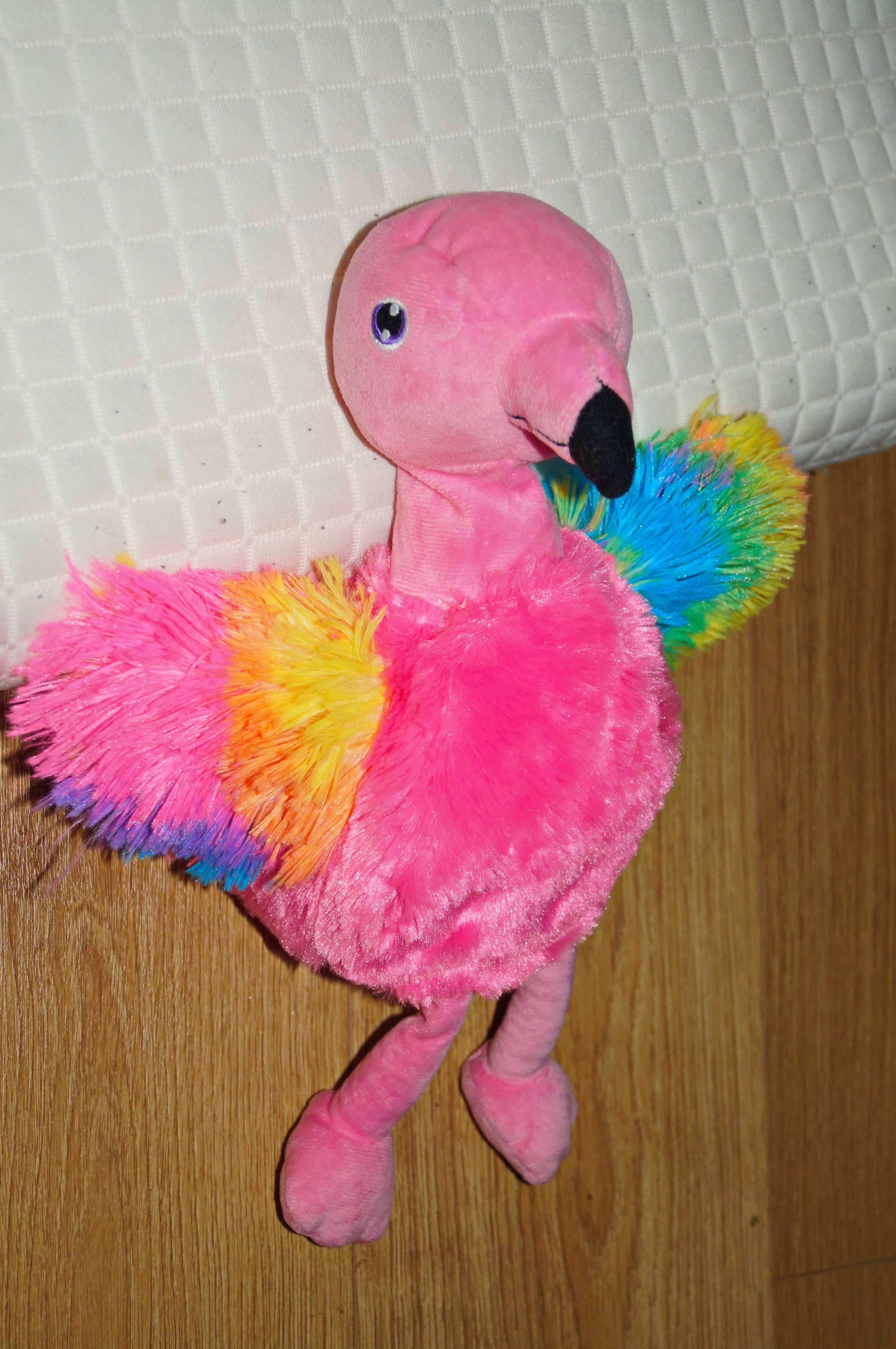 Мягкая игрушка кукла на руку Фламинго Little Town. Германия 35 см