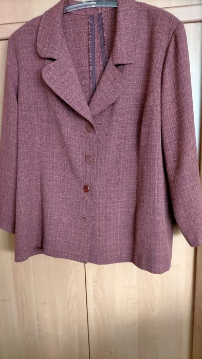 Żakiet i spódnica garsonka  damski duży rozmiar piękny rudy kolor