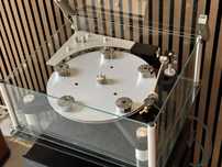 Gramofon Transcripton unikatowy transrotor szklo aluminium manualny