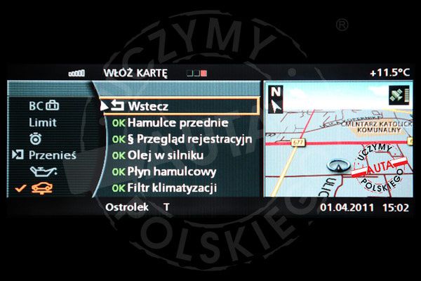 BMW E65 E66 polskie menu lektor mapa