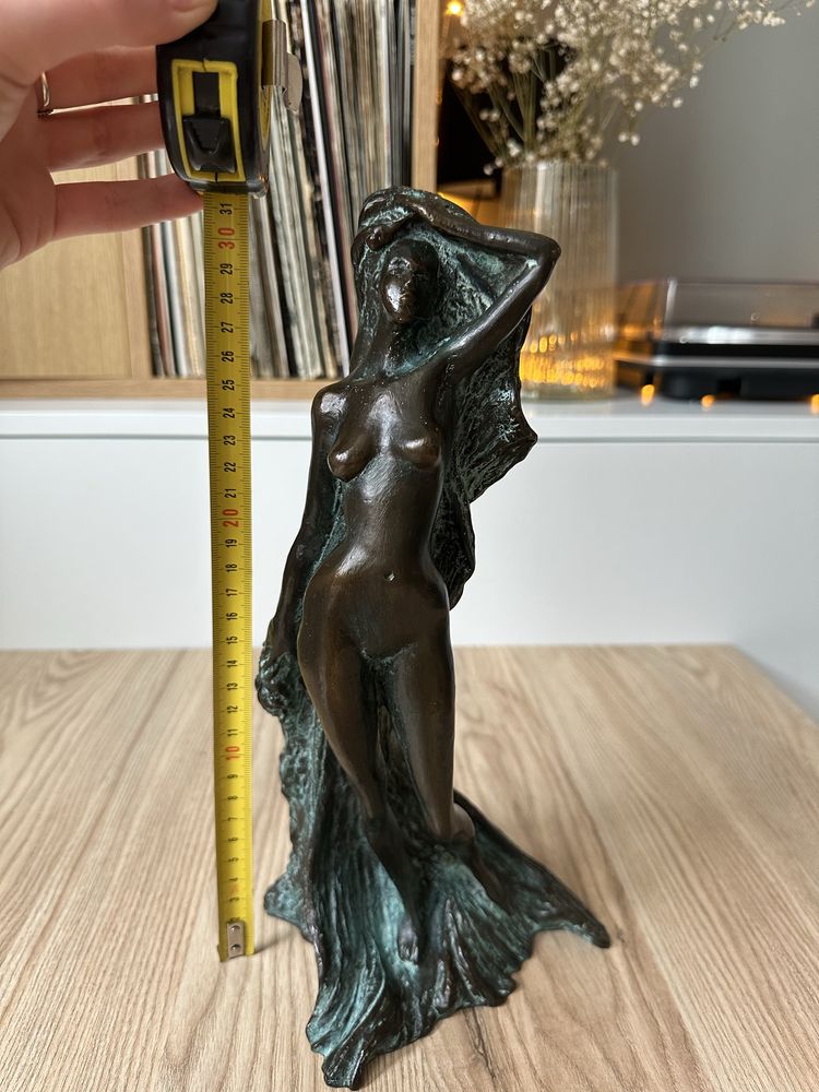 Fugura akt kobiecy kobiety z brązu, art deco, secesja, odlew dekoracja