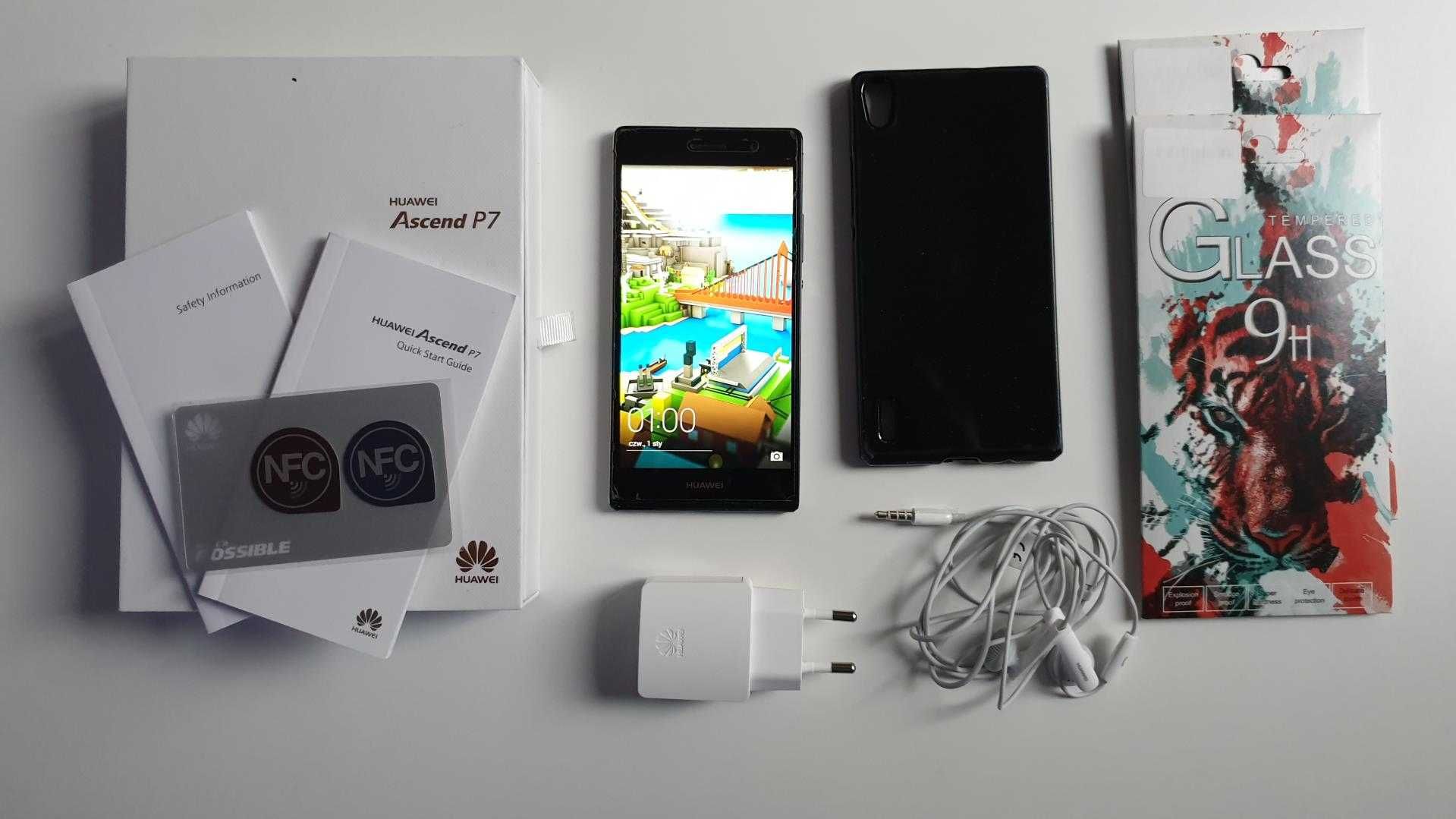 HUAWEI Ascend P7 L10 13MPX LTE 16GB NFC czarny Mega Komplet