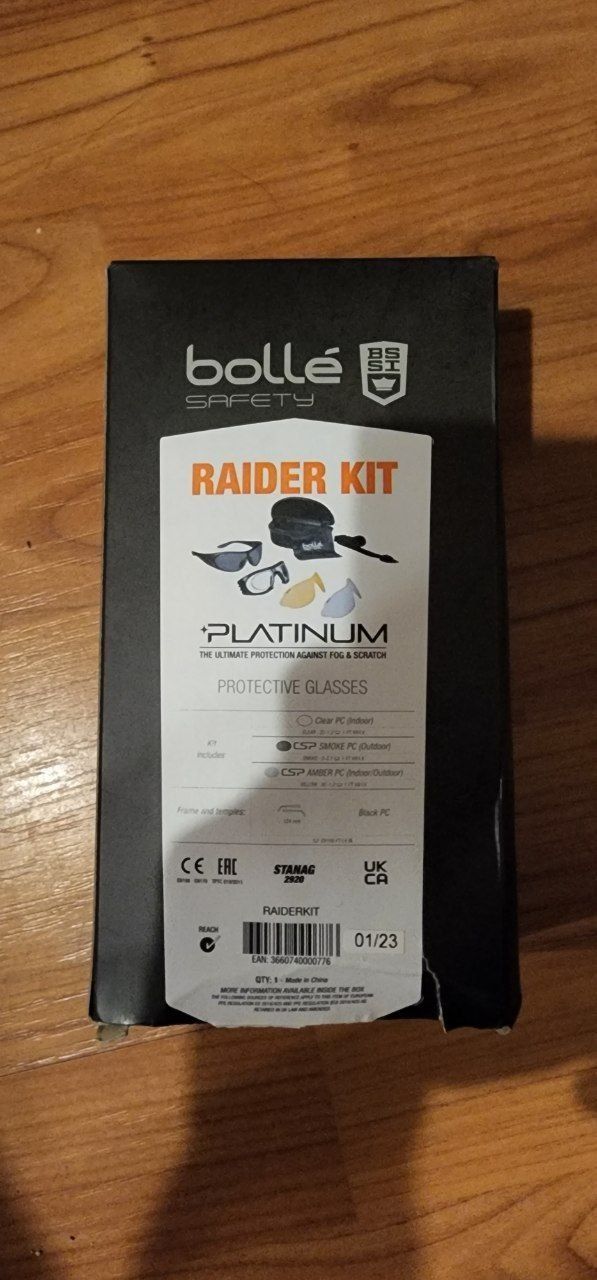 Тактичні окуляри Bolle Raider Kit Platinum