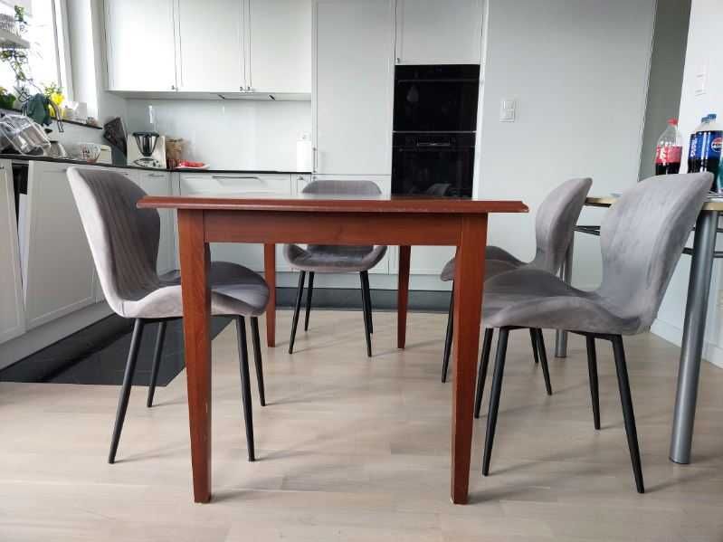 Stół Black Red White 145x85x78wys+50 cm dodatkowy blat
