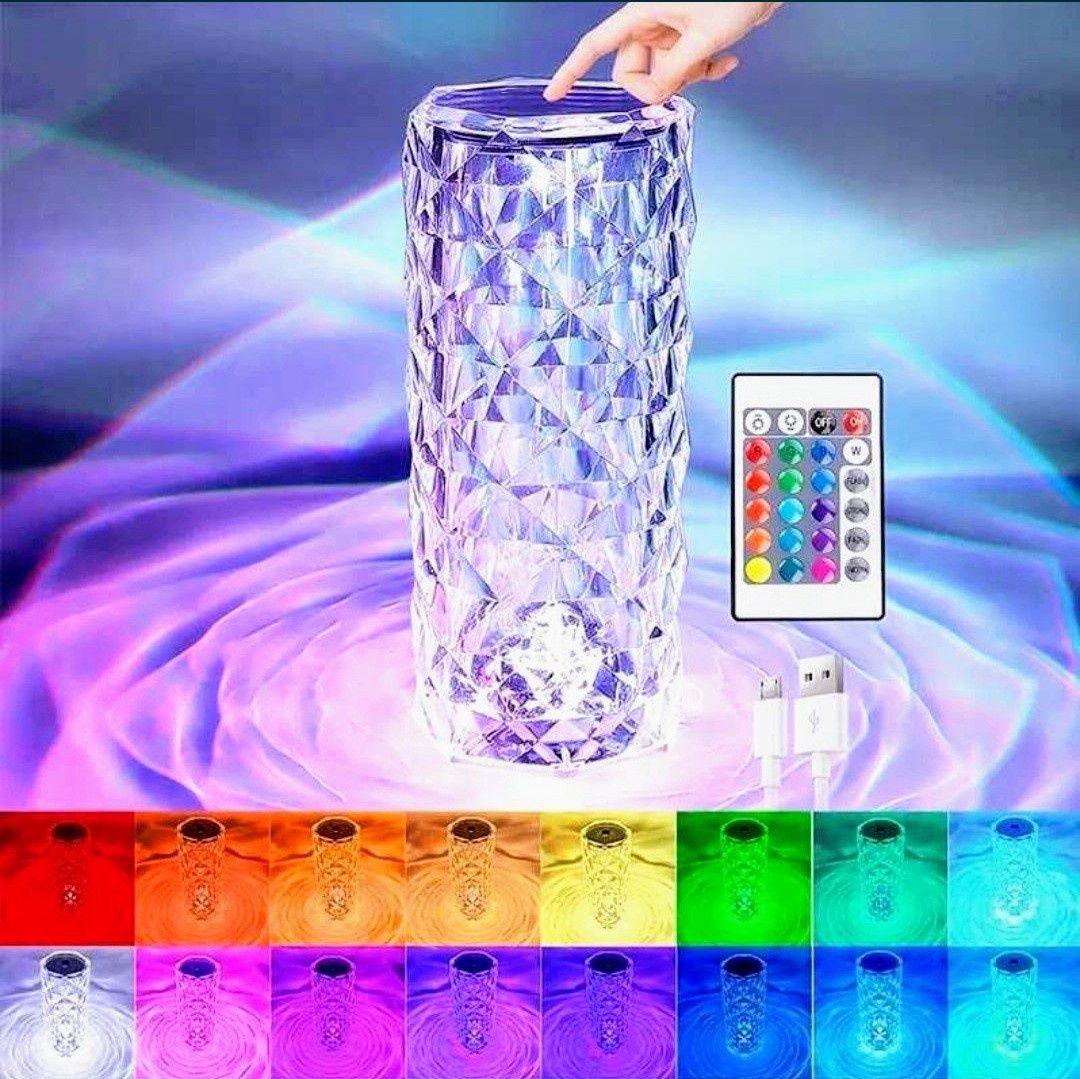 Lampa kryształowa LED USB pilot Nowa
