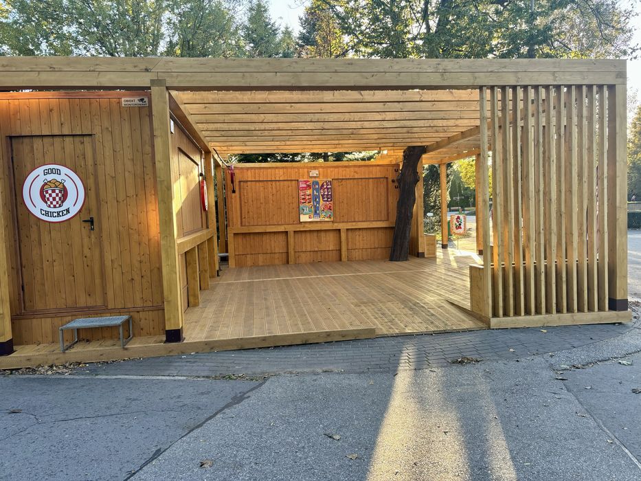 Zadaszenie tarasu z drewna bsh, pergola, ruchome deseczki