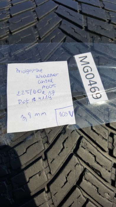 Bridgestone 225/60 r17 Weather Control A005 /// 4mm!!! 2020r wysyłka