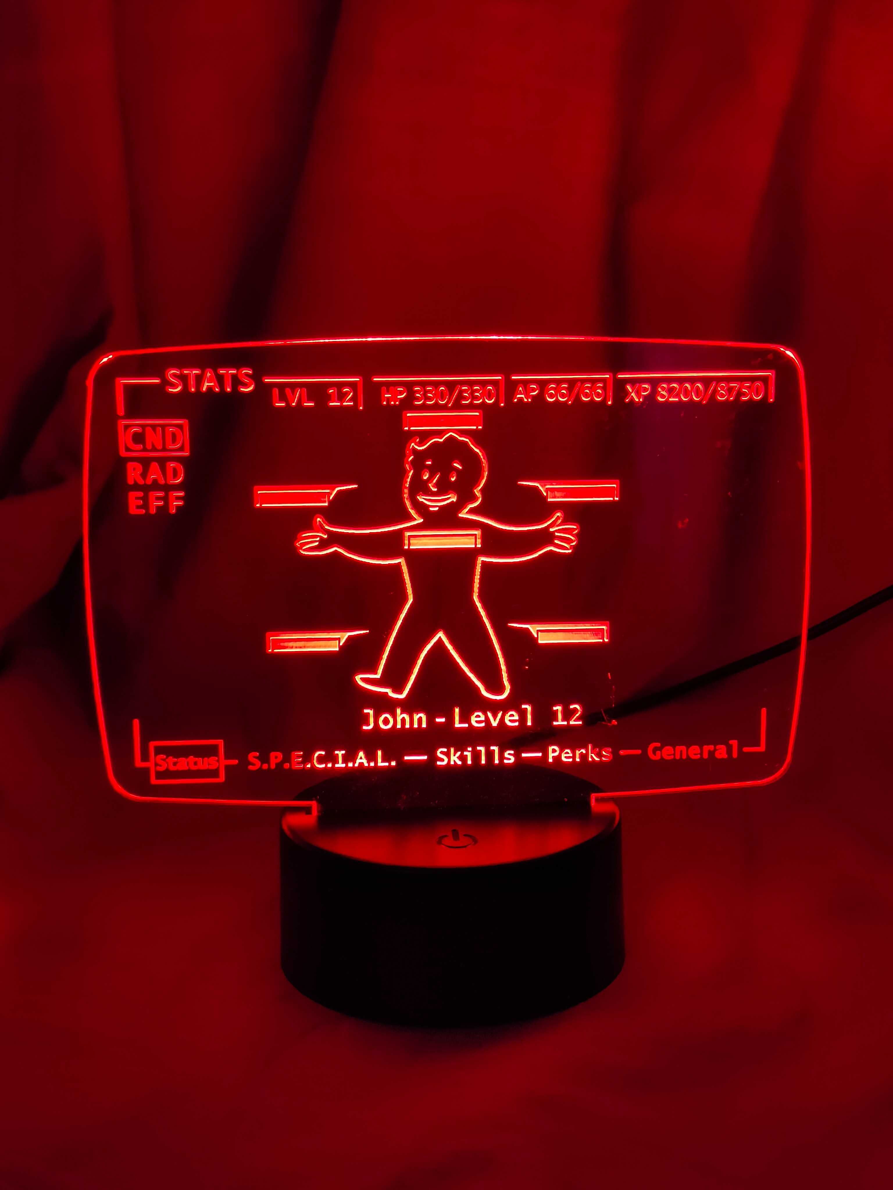 Lampka Pipboy Fallout RGB