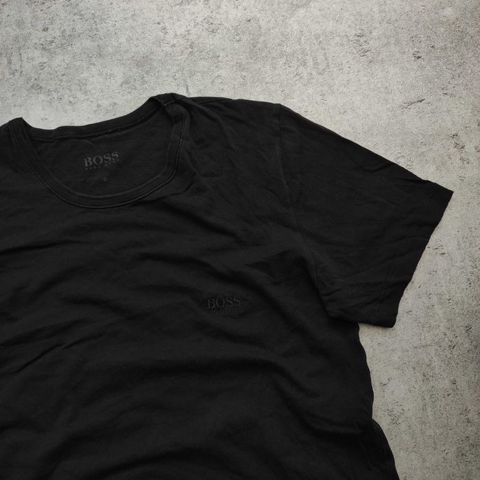 MĘSKA Koszulka Bawełna Haft Logo Hugo Boss Klasyczna Elegancka Casual