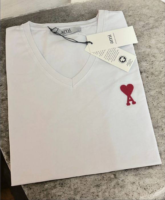 T-shirt damski serek Ami klasyk rozmiar S