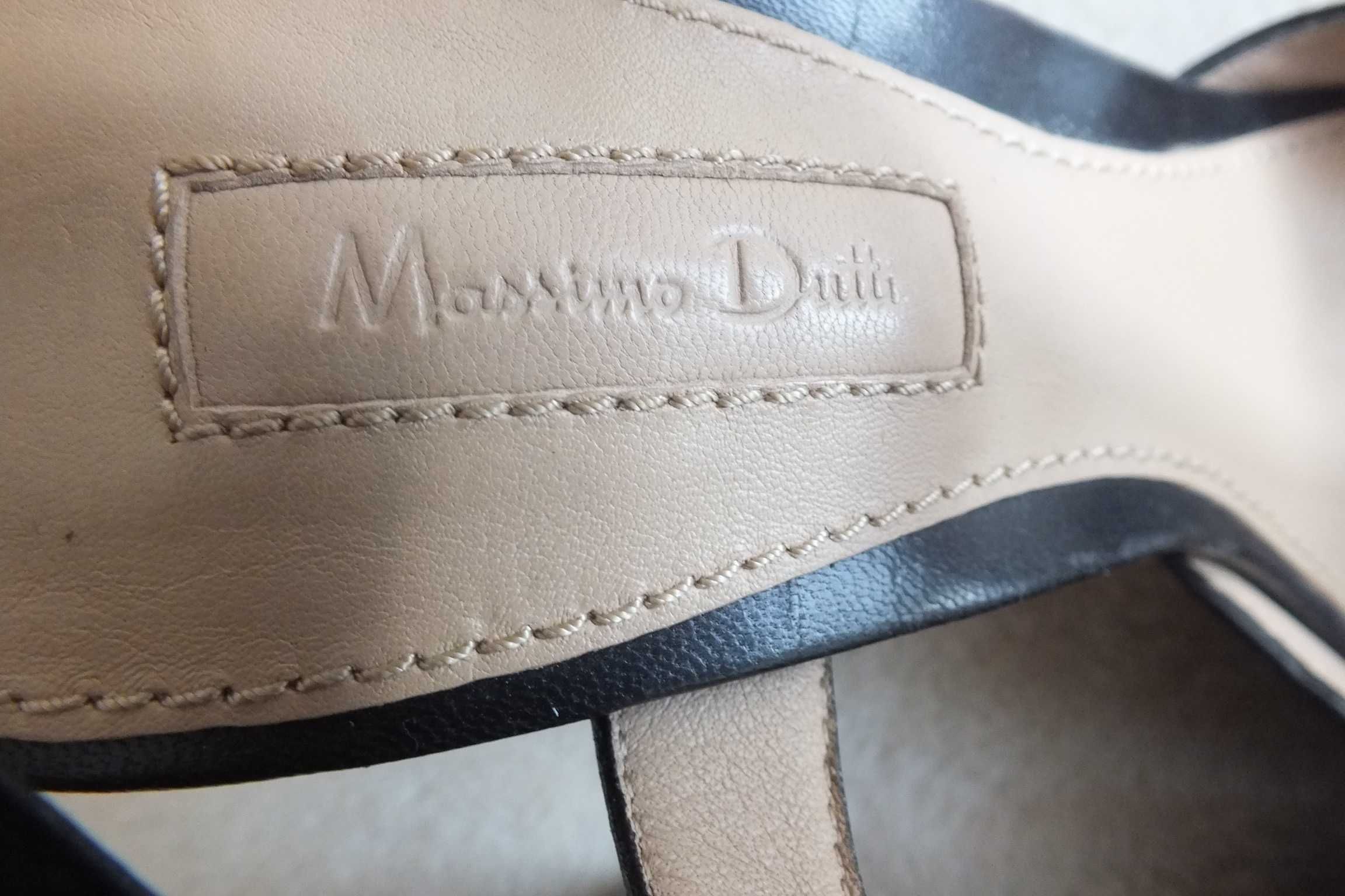 Massimo Dutti subtelne skórzane szpilki 38 obcas 12 cena z wysyłką