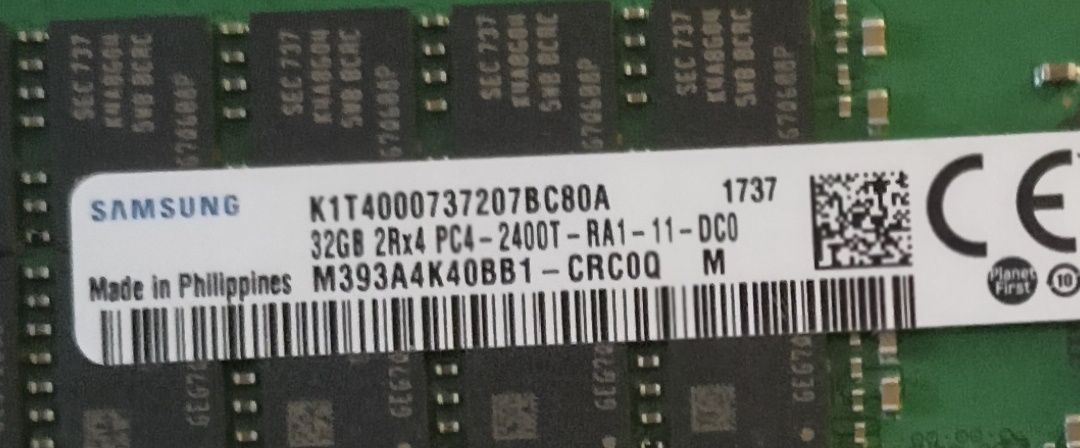 Pamięć DDR4 4x 32 GB serwerowa ECC, 128GB