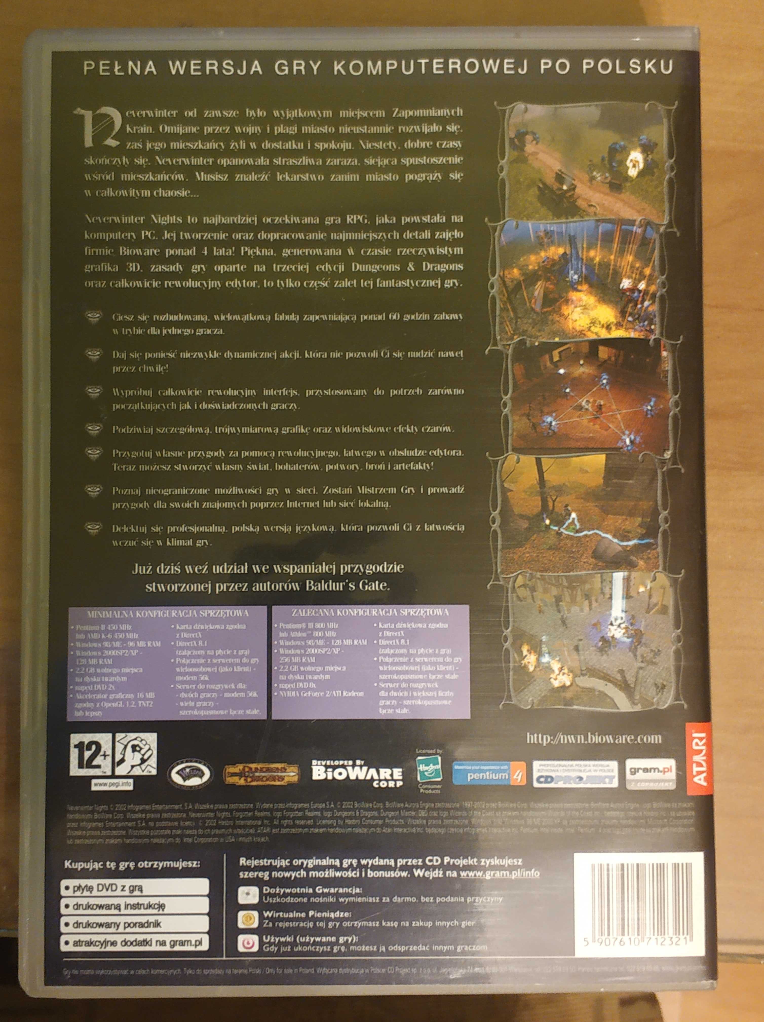 Neverwinter Nights, gra na PC polska wersja językowa
