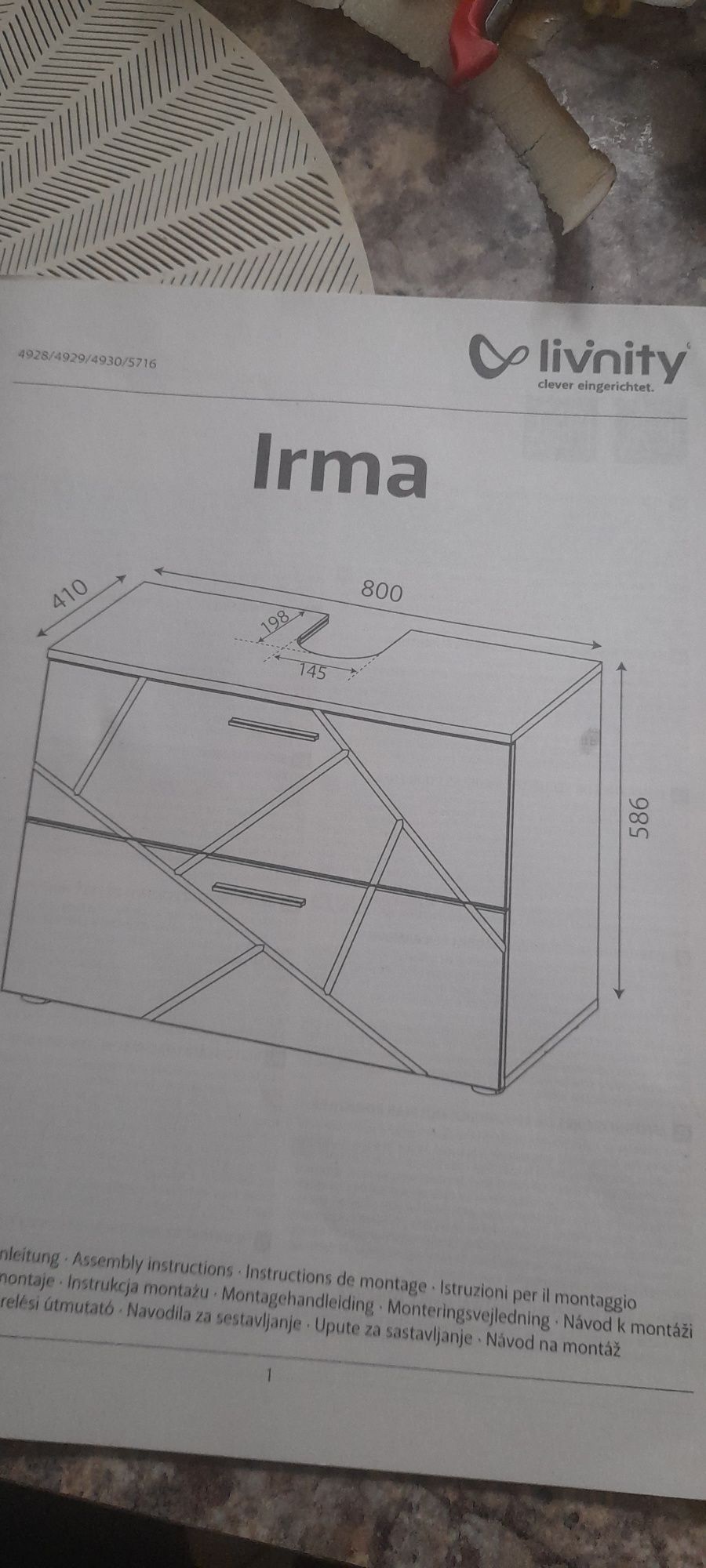 Szafka łazienkowa pod umywalkę