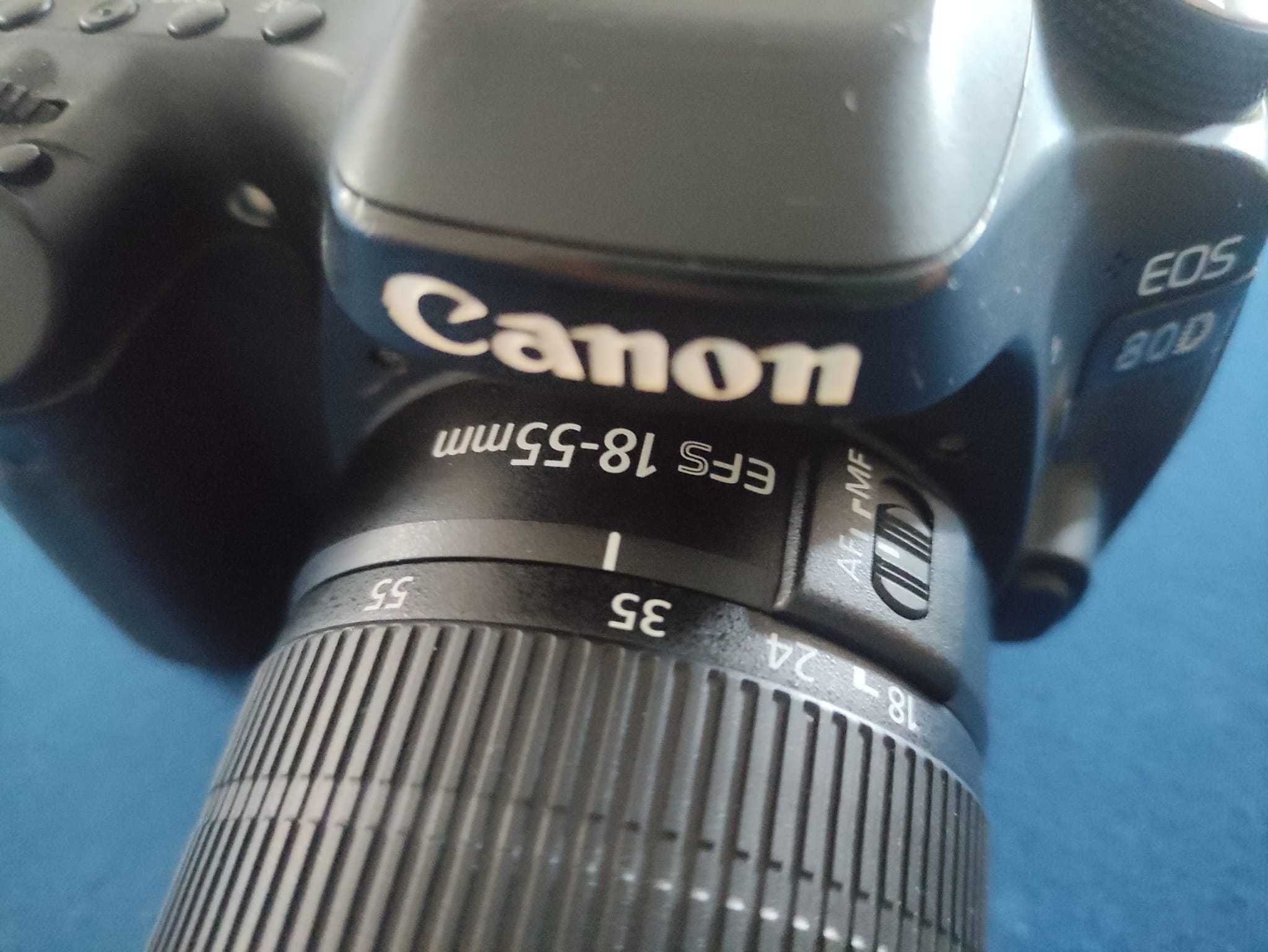 Máquina fotográfica Canon 80 D com lentes