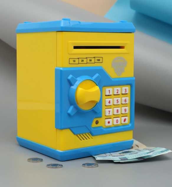 Іграшковий Сейф-скарбничка Limo Toy, жовто-синій, світло, звук